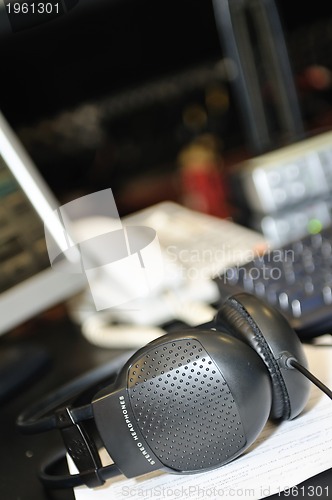 Image of radio station microphone