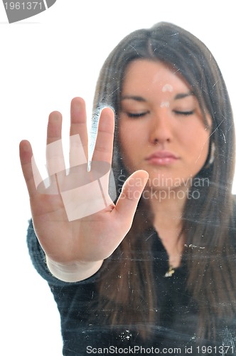 Image of woman hand screeen