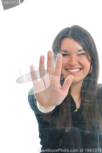 Image of woman hand screeen