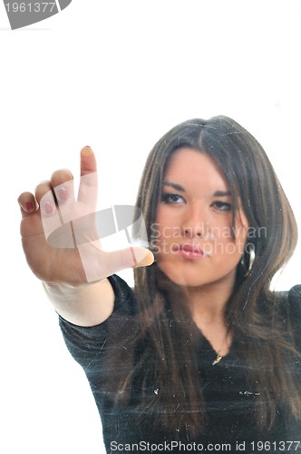 Image of woman hand screeen