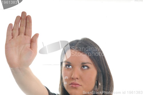 Image of woman hand screeen