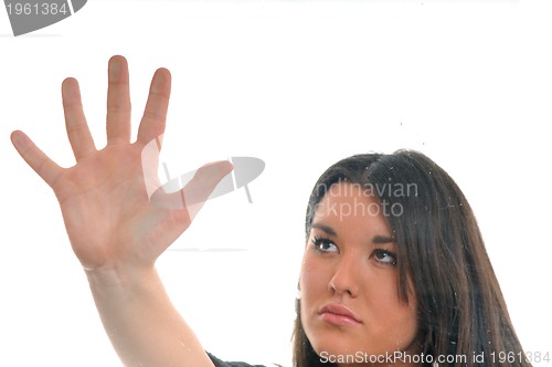 Image of woman hand screeen