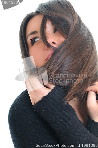 Image of woman isolated one portrait