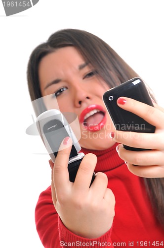 Image of young woman talk on cellphone