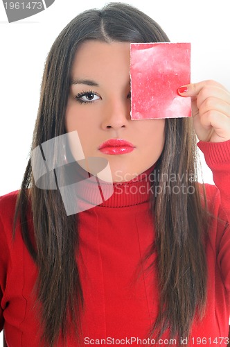 Image of woman hand screeen