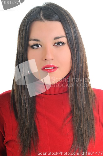 Image of woman isolated one portrait