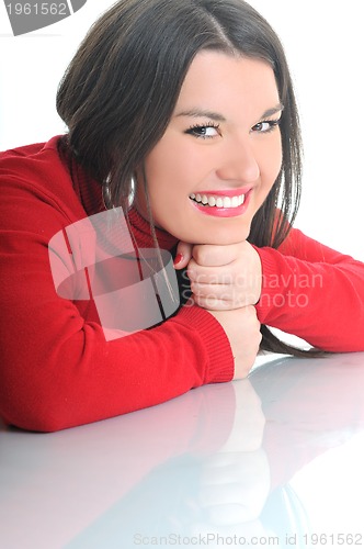 Image of woman isolated one portrait
