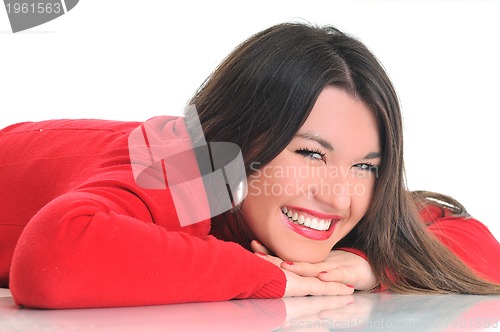 Image of woman isolated one portrait