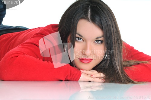 Image of woman isolated one portrait