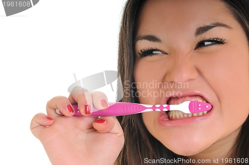 Image of woman dental care