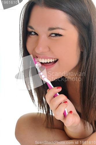 Image of woman dental care