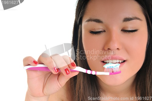 Image of woman dental care