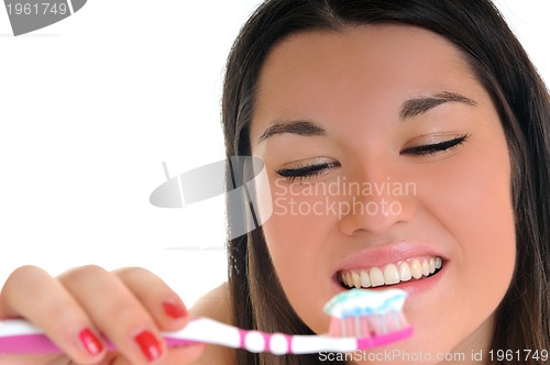 Image of woman dental care