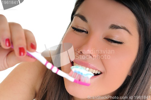 Image of woman dental care