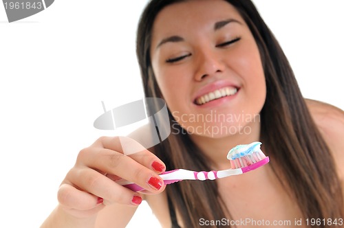 Image of woman dental care