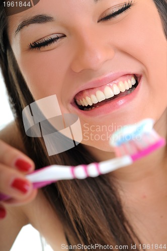 Image of woman dental care