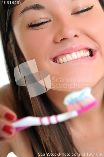 Image of woman dental care