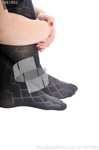 Image of woman leg sock