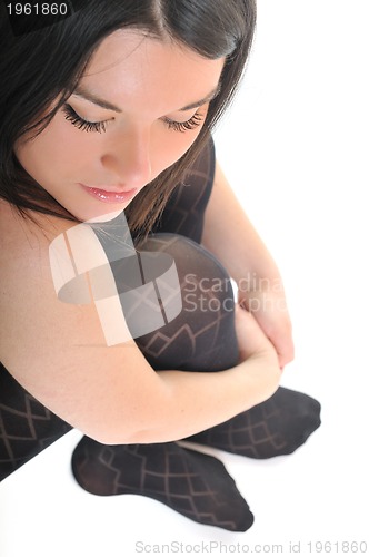 Image of woman leg sock