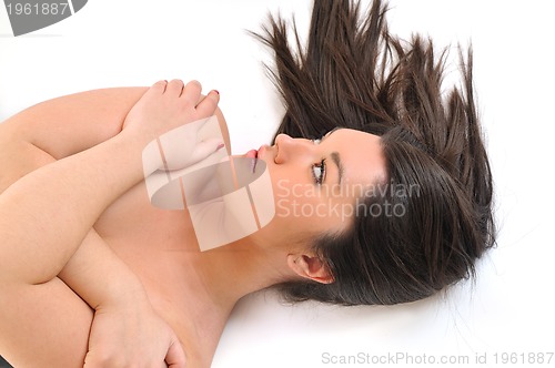 Image of woman isolated one portrait