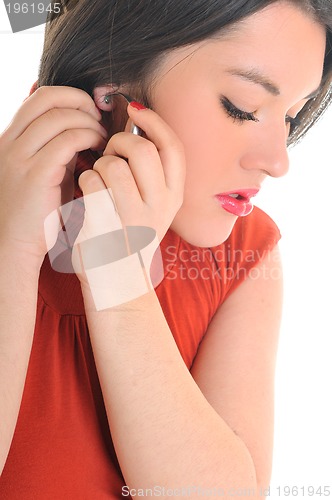 Image of woman isolated one portrait