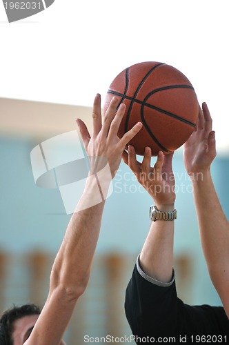 Image of basketball duel