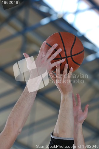 Image of basketball duel