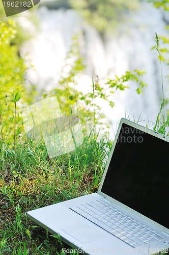 Image of laptop outdoor