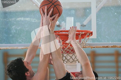 Image of basketball duel