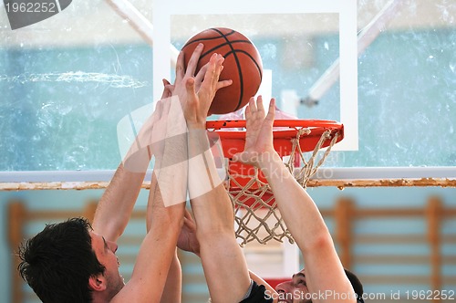 Image of basketball duel