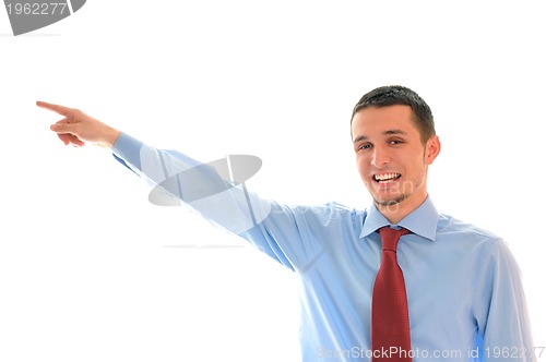 Image of businessman pointing