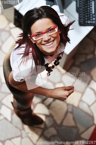 Image of business woman fropm top