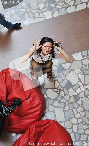 Image of business woman fropm top