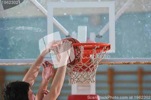 Image of basketball duel