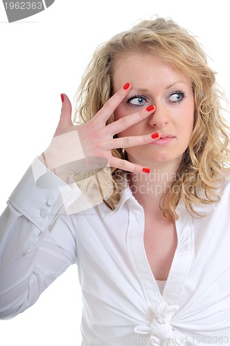 Image of woman nail care