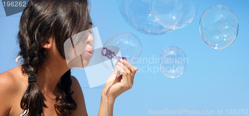 Image of Girl with bubbles