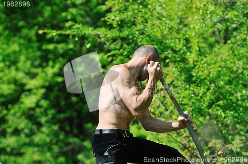 Image of man garden work