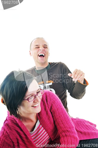Image of happy young family together