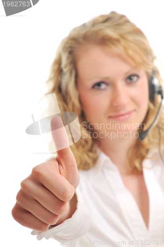 Image of headset woman