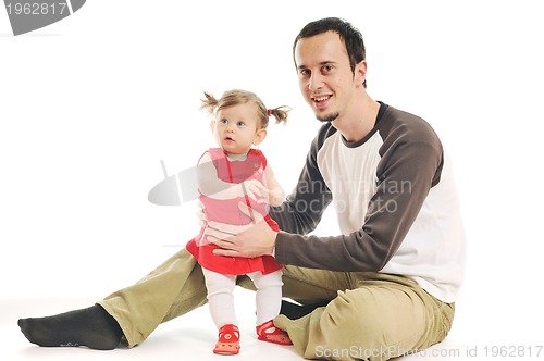 Image of father and baby