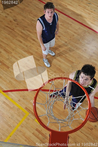 Image of basketball duel