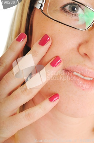 Image of woman nail care