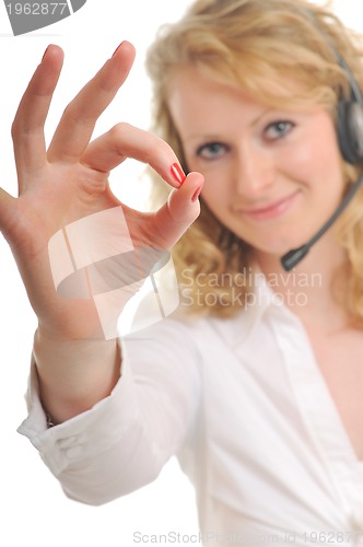 Image of headset woman