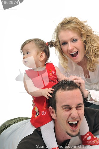 Image of happy young family