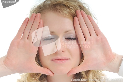 Image of woman face frame