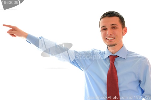 Image of businessman pointing