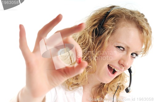Image of headset woman