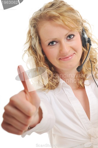 Image of headset woman