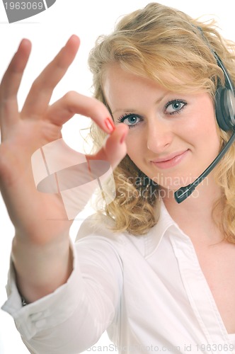 Image of headset woman