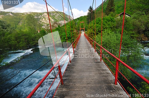 Image of bridge river wild